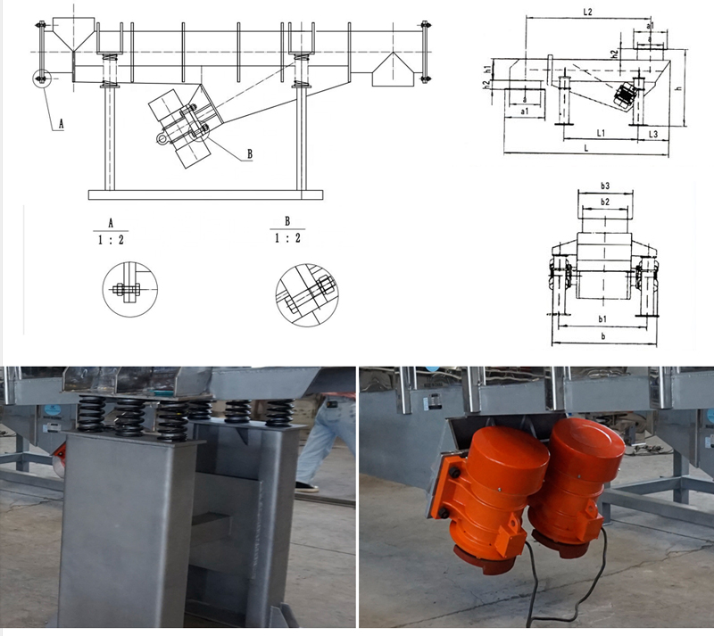 振動(dòng)輸送機(jī)外形尺寸:整機(jī)長度:1310-6000整機(jī)高度:120-220整機(jī)寬度:490-800