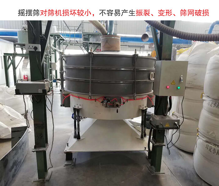 搖擺篩沒(méi)有振動(dòng)力借助的主要是篩箱搖晃，所以磨損較小。
